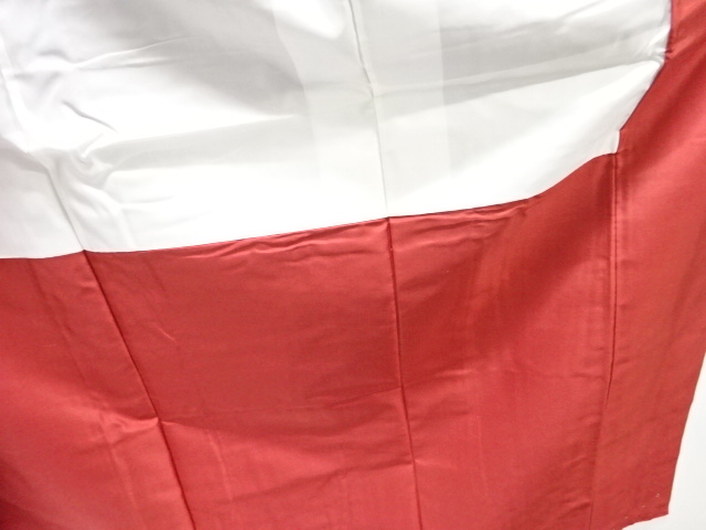  未使用品　石畳に家屋風景模様織り出し西陣お召着物